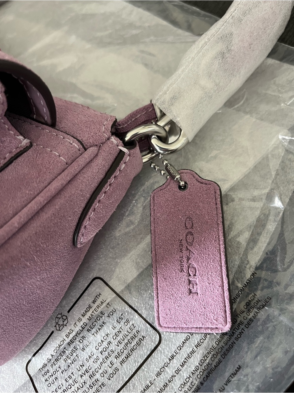 📣CLOSET CLEAROUT📣 Coach Ashton Bag in pink lavender suede 😍😍😍 - Picture 10 of 16
